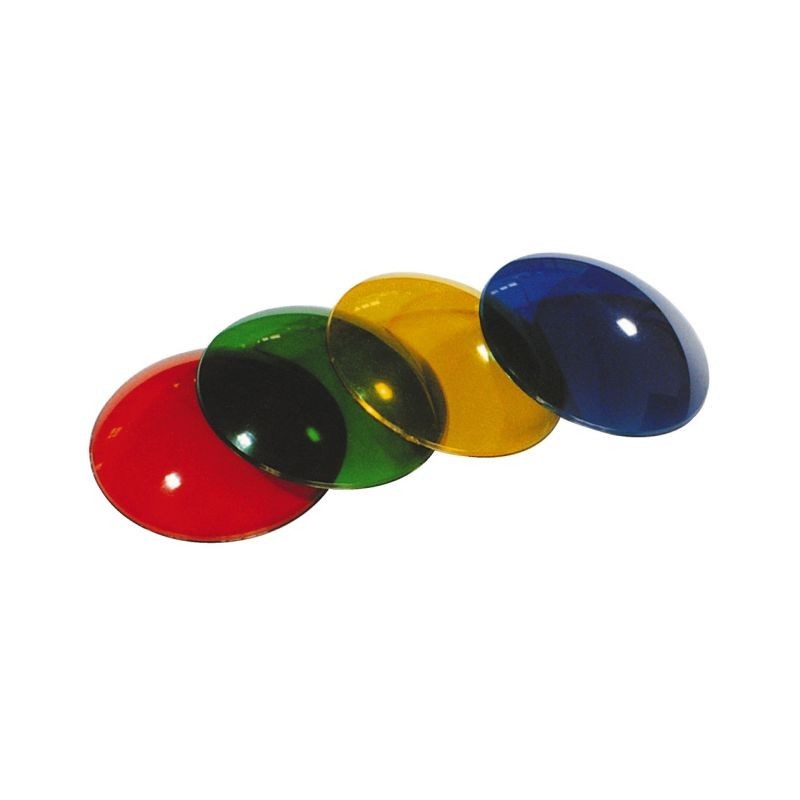 Monacor LEF-36SET Zestaw kolorowych filtrów, PAR36, niebieska, czerwona, żółta, zielona